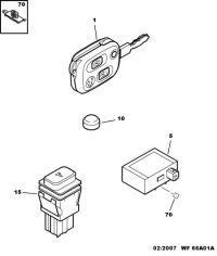 6556KF-Box, door central locking control