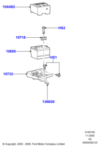 E7TZ10718B-Bracket-battery mounting