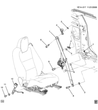 19257789-S/kit passenges (retractor side) (with pretensioner) (incl 2-4,6, 8) (black)