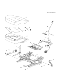 13435322-Buckle assy-front seat