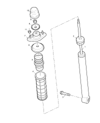 RPN100020-Cover, dust-rear suspension shock absorber