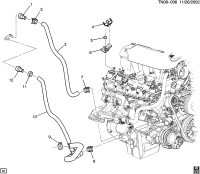 15763368-HOSE,HTR INL(INCLS 1,2,7)(853X137X45MM)(CODE 3368,WMF)(ASM WILL INCLUDE QUICK CO