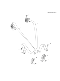 13467157-Retractor, rear seat belt