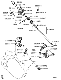 MD748027-HOUSING,M/T GEARSHIFT
