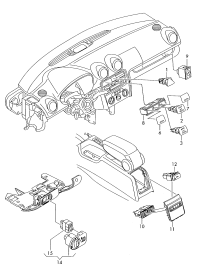 8P0919094-Adjuster, instrument illumination and lighting distance adjusting device