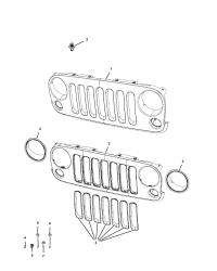 68240419AB-GRILLE RADIATOR