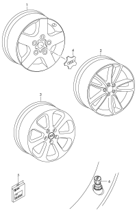 8P0071455-1 set of wheel bolt, immobilizer package content: