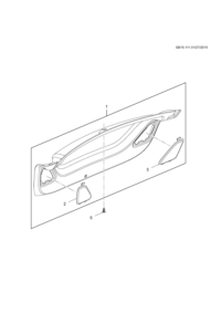 13408120-Garnish, trunk lid inside (without GMNA) (incl. 2-3)