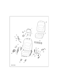 C00057347F014-Striker assy-rr seat passenger