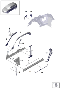 9Y0803415CYGRV-Retainer fender primed