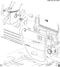25909263-MOLDING,BODY RR COR UPR GARN(INCLS 5-9,11-13)(SEE GROUP 16.000 TRIM/INTERIOR/BO