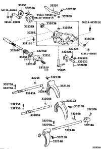 3324437020-Shaft, gear shift fork, no.3