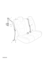 10242536-S/belt assy-2nd seat