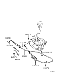 MR350056-CABLE,GEARSHIFT