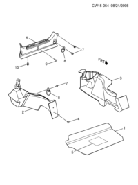 9019952-Garnish, luggage compartment sill