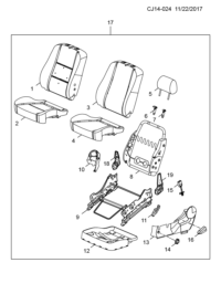 26681225-Cover-fr seat cush scuff (part of 17)