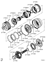 MR222899-CARRIER ASSY,A/T OUT PLNTY