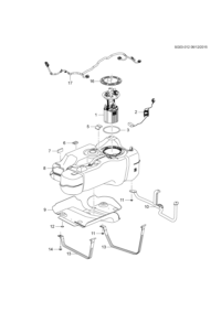 13582659-Kit, fuel tank pump module repair (without fuel level sensor) (incl. 1,3)