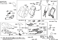 7193006070E3-SUPPORT ASSY, FRONT SEAT HEADREST