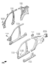 71601D6000-PNL ASSY-QUAR INR LH