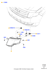 7T4Z13008A-Lamp assy-rh