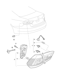 18D945307B-LED taillight