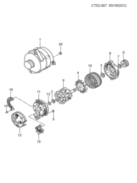 96936136-Alternator, (incl 2-16)