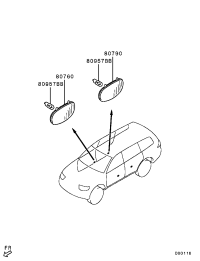 8411A001-LENS,FR DOOR LAMP