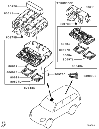 MR962021YA-LAMP ASSY,ROOM,FR