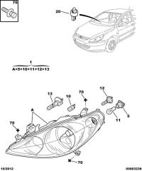 6204ZR-Headlamp assy