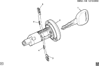 23372322-KEY,DR LK & IGN LK(UNCODED)(GM LOGO)(W/93 GRV BLADE & CIRCLE)(INCLS TRANSPONDER)