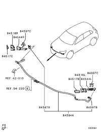 8264A153-Collar, headlamp cleaner, lh