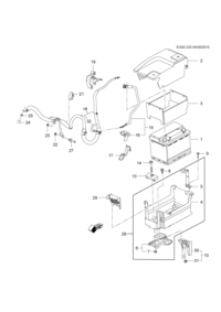 55562735-Bracket, engine wire harness