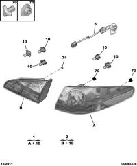 6350CF-Taillight, r. rr. fender