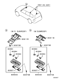 MR330804-LAMP ASSY,ROOM,FR