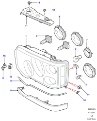 XBC501440-Head lamp & flasher assy