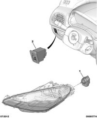 6554T7-Control unit, headlamp adjusting