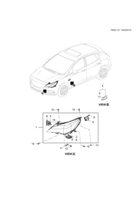 39023766-Head lamp, (incl. 2,3, 8,9)