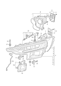 4M8941783B-Head lamp LED w/dot matrix