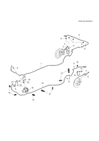 23464923-Pipe fr brake ctr