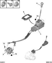 2437E9-Plate, gearshift steering support