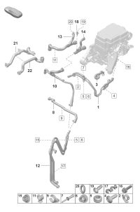 9J1121661-RADIATOR HOSE/A3/GOLF/JETTA