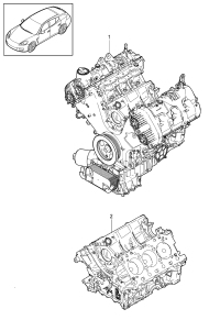 94610096060-Short engine consists of: valve cap cylinder head crankshaft drive oil pan valve regulator mo