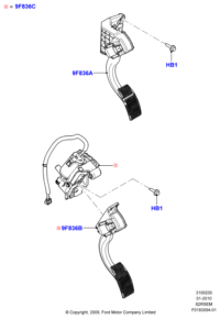 BL3Z9F836E-PAD, ACCELERATOR PEDAL