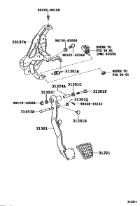 551070D120-BRACKET SUB-ASSY, CLUTCH PEDAL