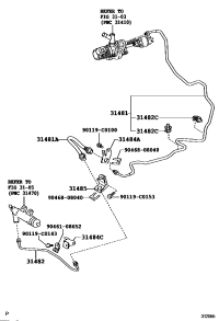 3148452090-Bracket, flexible hose, no.1 (for clutch)