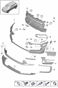 95B121333DOK1-Air guide Matt black