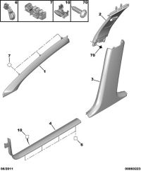 9016EJ-Garnish, center pillar