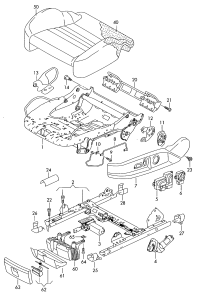 8J0881157-Tray, w/omotor seat (electrically adjustable)