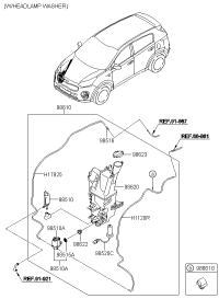 98611F1500-RESERVOIR ASSY-W/SHLD WASHER